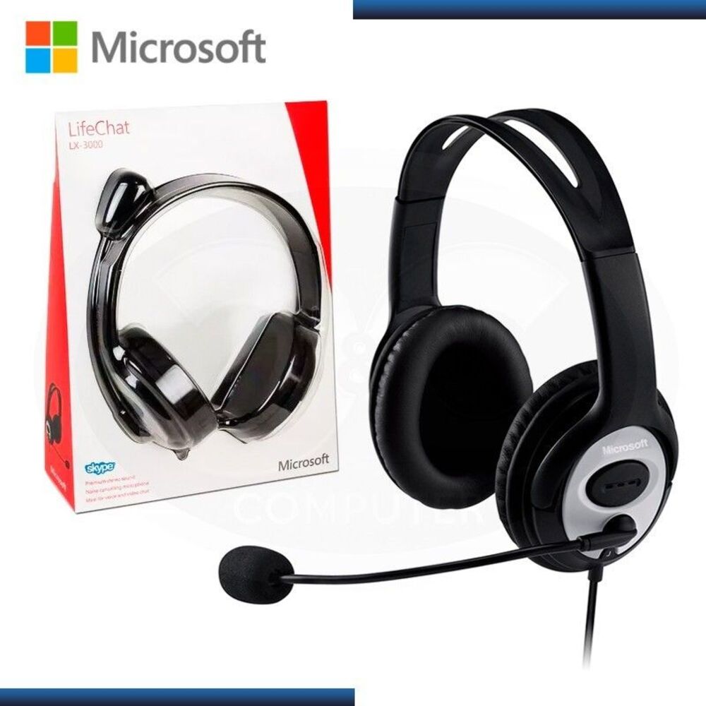 ** NEW SEALED ** Microsoft LX-3000 LifeChat Headphones Headset W/ Microphone